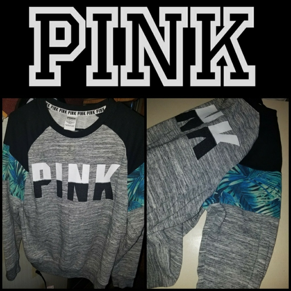 Vs Pink limited edition fern sweatshirt